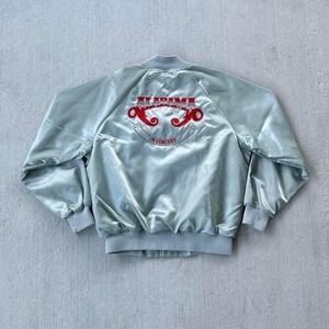 1980's Alabama In Concert Grey Satin Button Up Size Large Measured